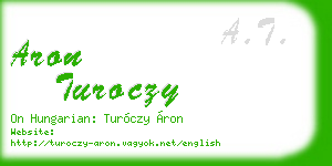 aron turoczy business card